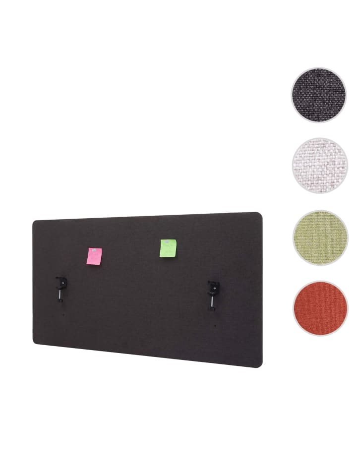 MCW Akustik-Tischtrennwand G75, 60x120cm braun-grau günstig kaufen onesize