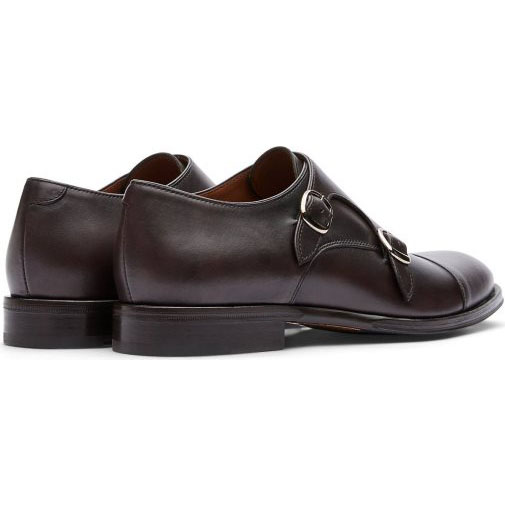 Lottusse Mokka -Kalb Wildledermönchschuhe