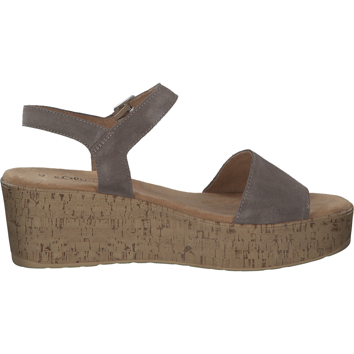 s. Oliver 28311, Plateau-Sandaletten, Damen, taupe
