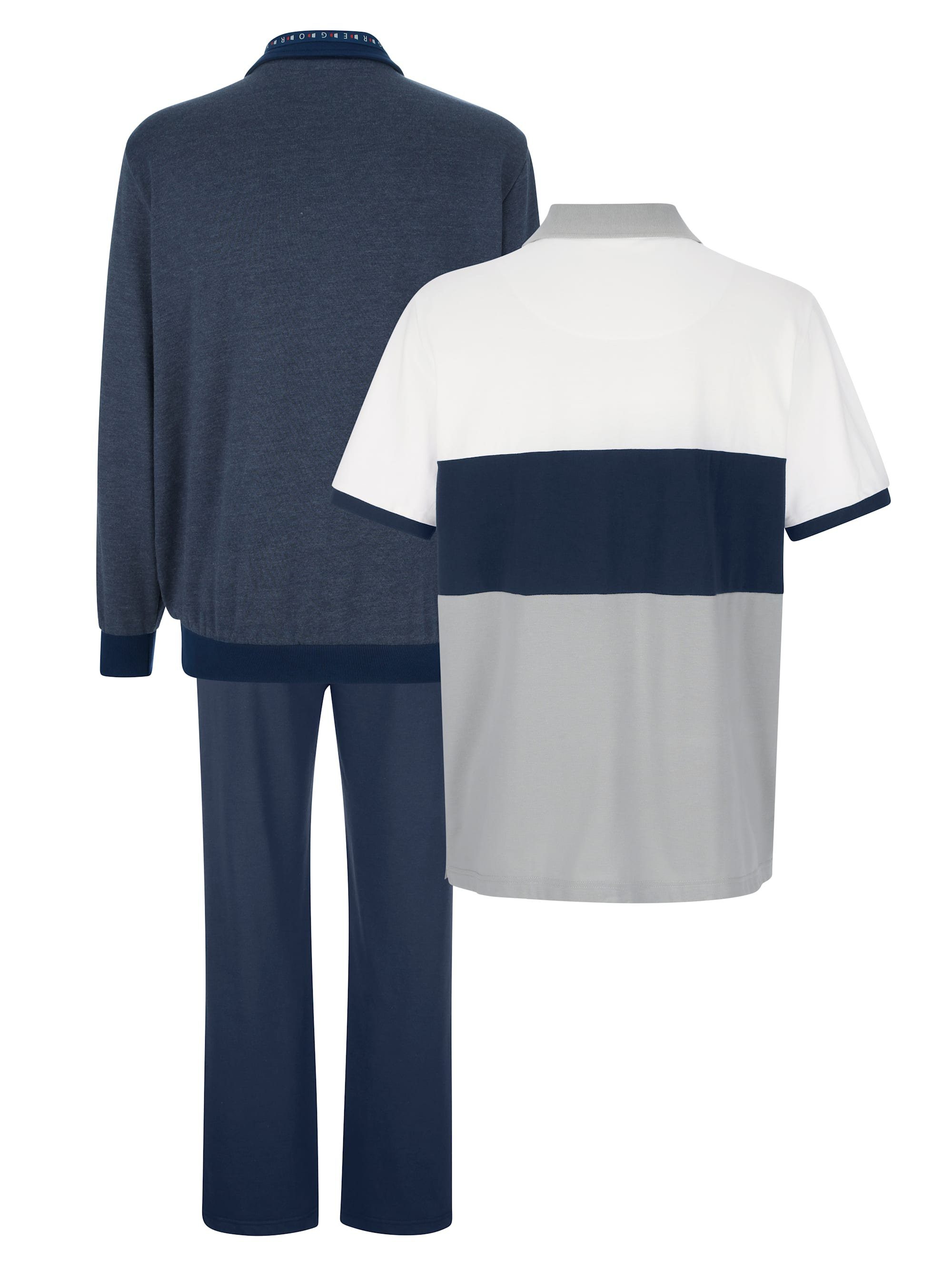 G GREGORY Freizeitanzug Freizeitanzug, 3tlg. (3-tlg), mit sportivem Poloshirt
