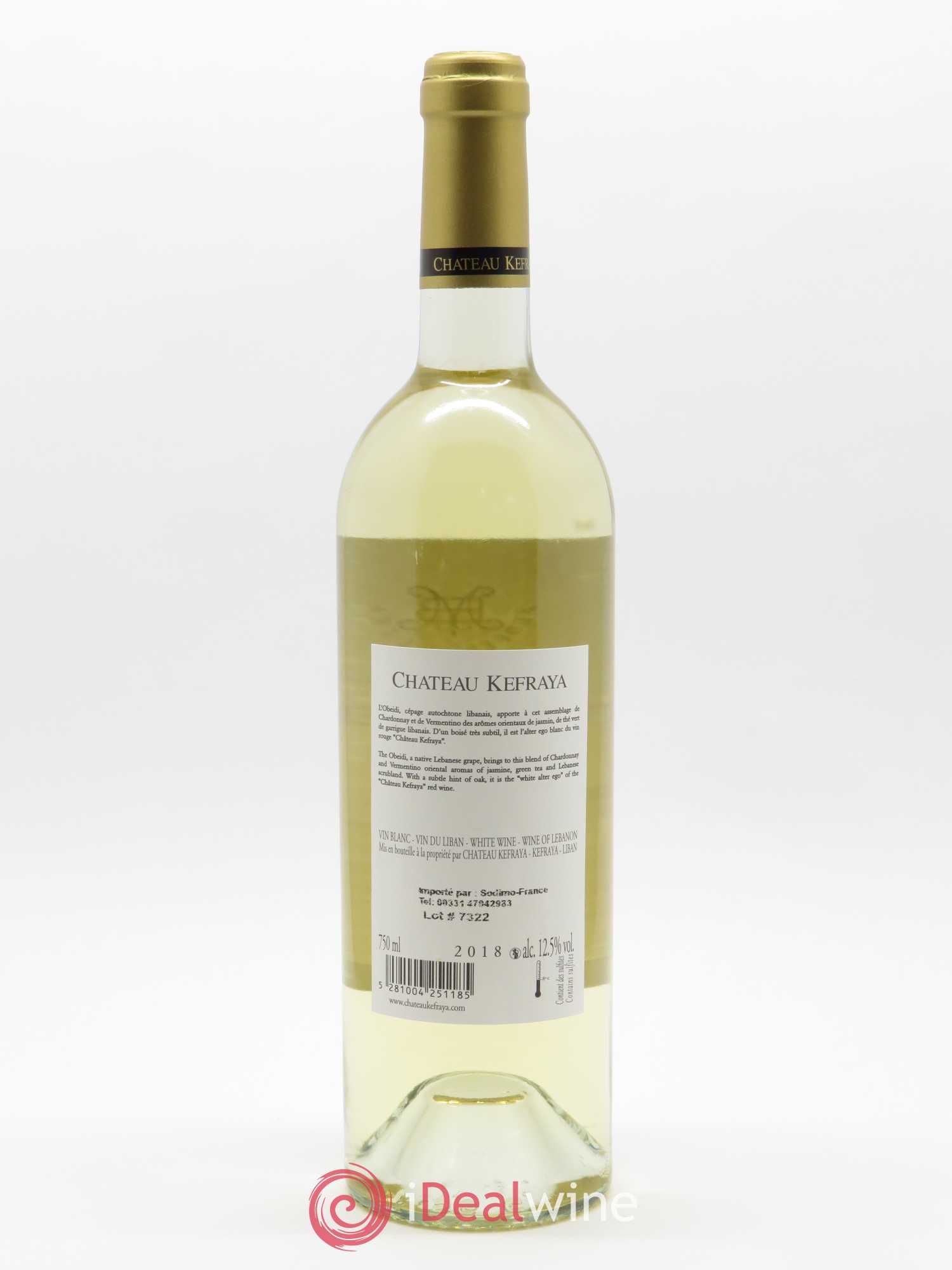 Vallée de la Békaa Château Kefraya Michel de Bustros  2018 - Lot de 1 Bouteille