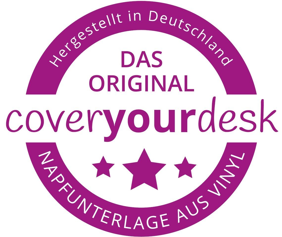 cover-your-desk.de Napf Napfunterlage, Futtermatte für Hunde und Katzen „Stahlplatte Metalloptik“ aus Premium Vinyl - rutschhemmend, abwaschbar, reißfest - Made in Germany