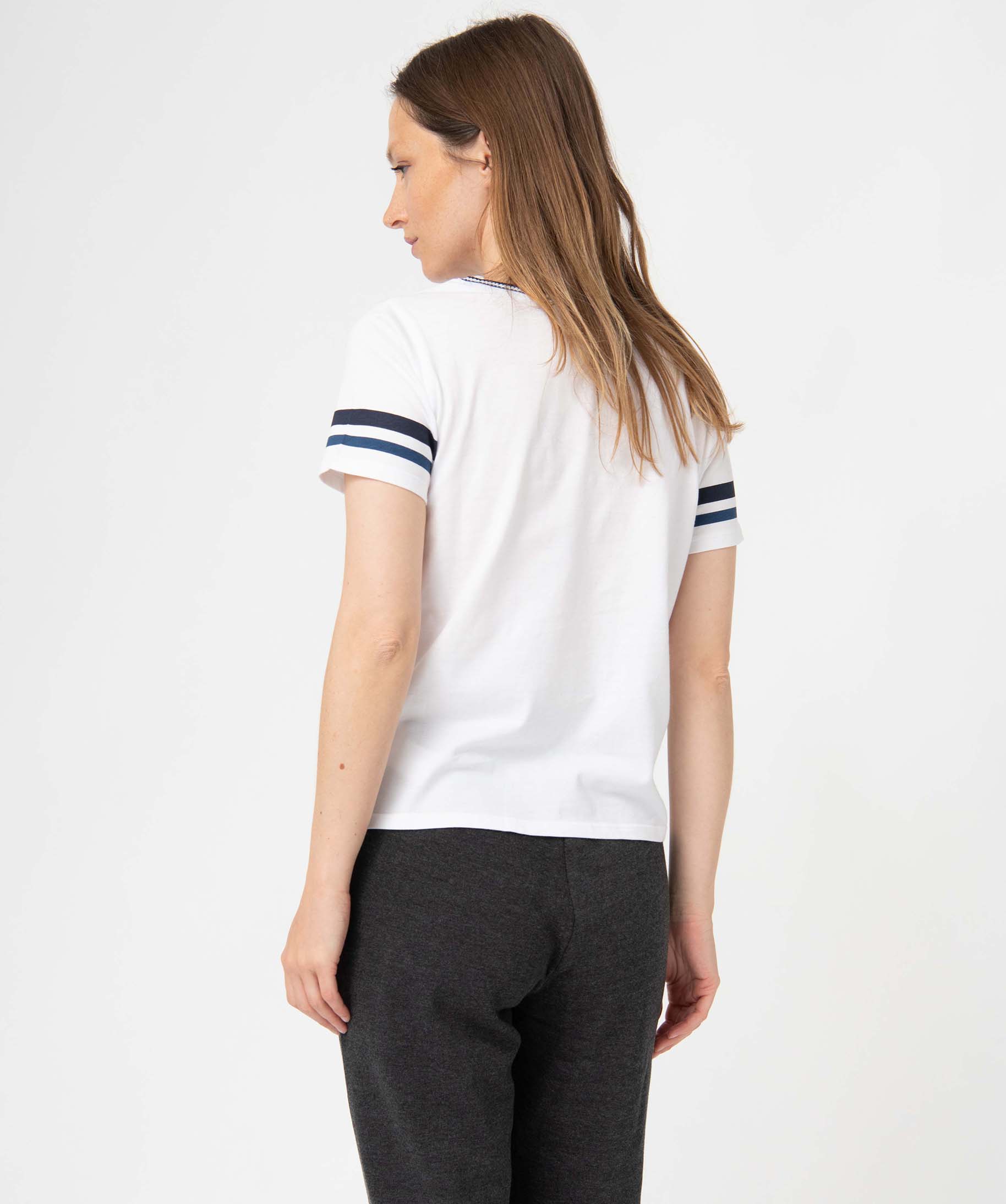 Tee-shirt femme à manches courtes avec motif XXL - Yale blanc | GEMO