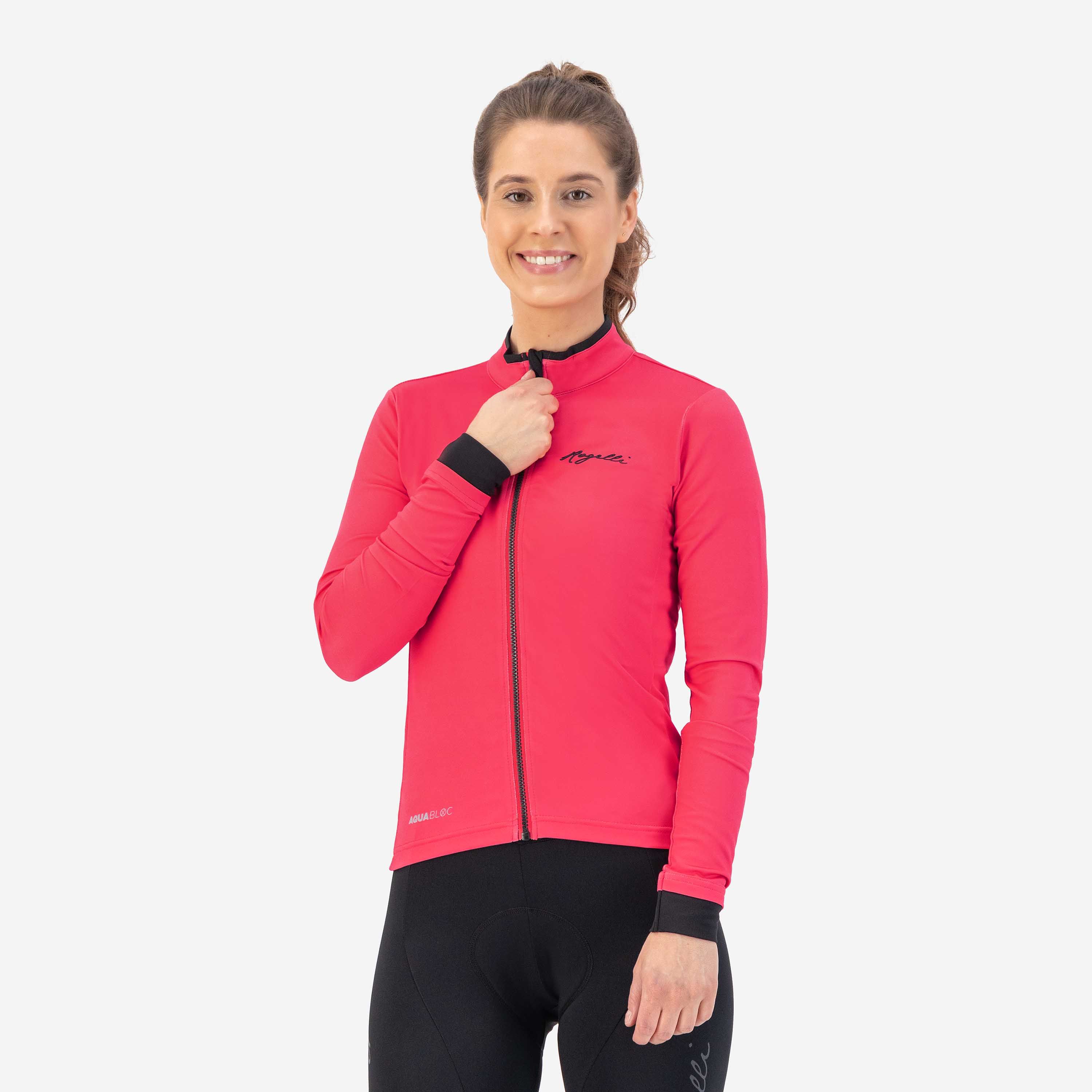 Rogelli Essential Pink Damen Langarm-Radtrikot