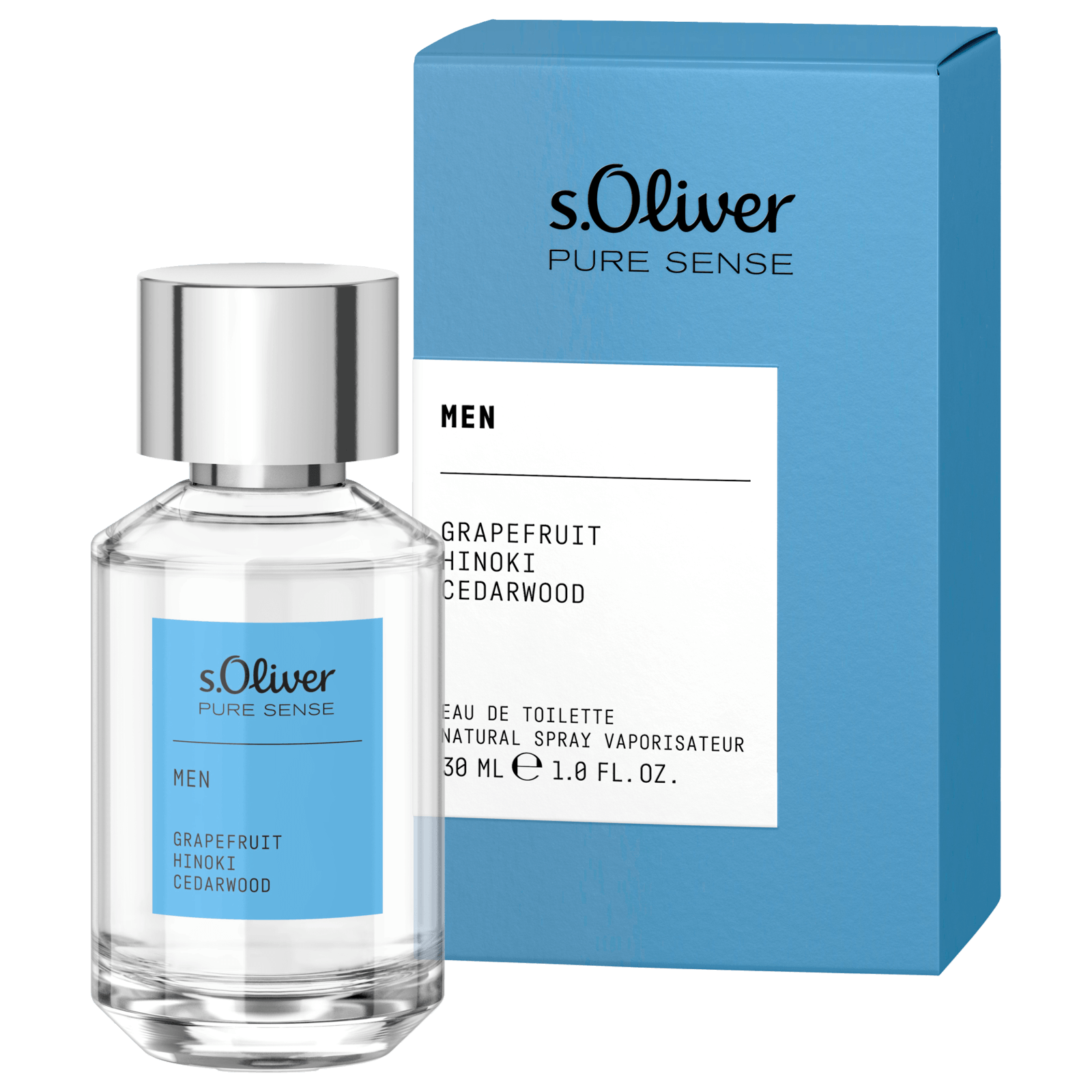 s.Oliver Pure Sense Men Grapefruit Hinoki Cedarwood Eau de Toilette 30ml