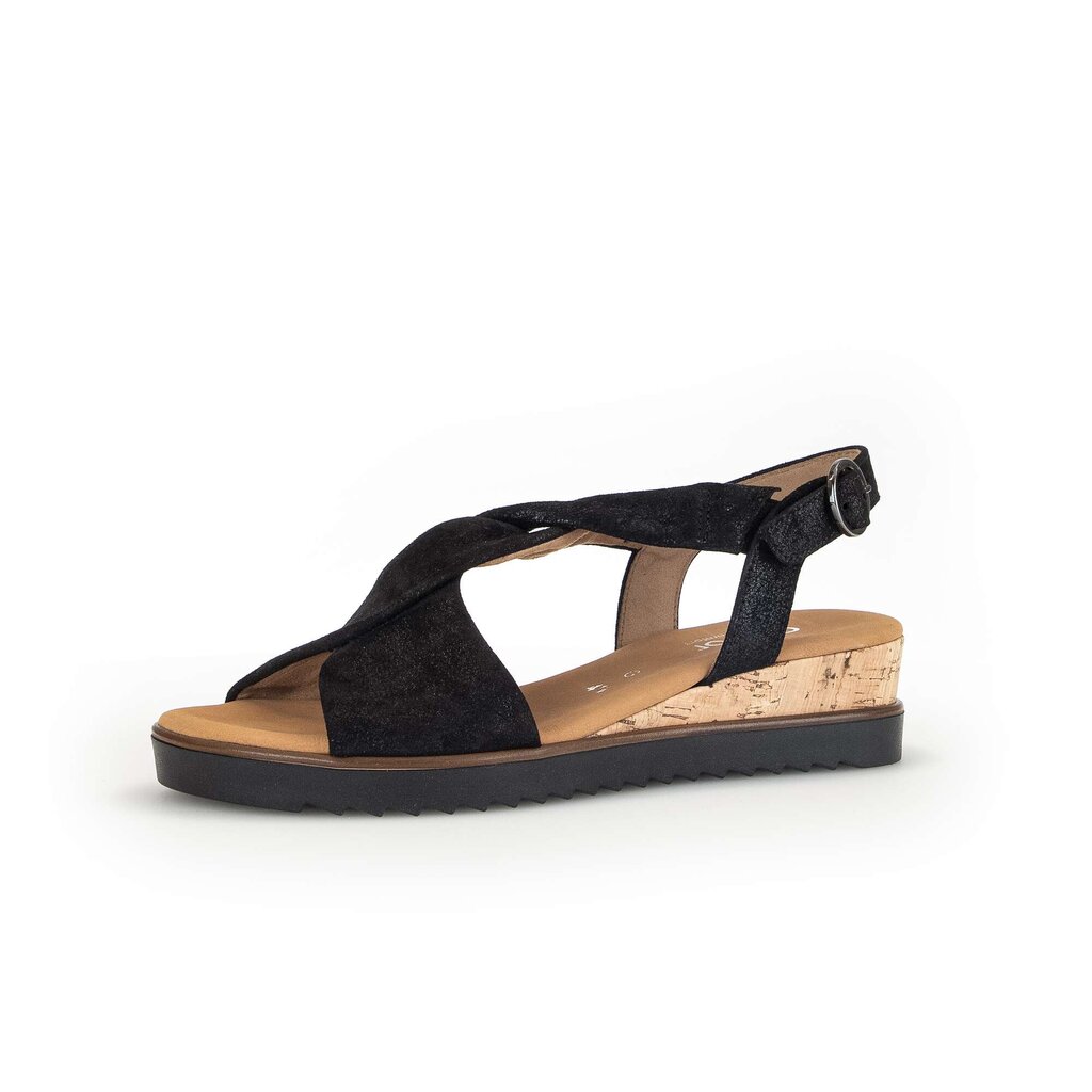 Gabor comfort Keilsandalette schwarz