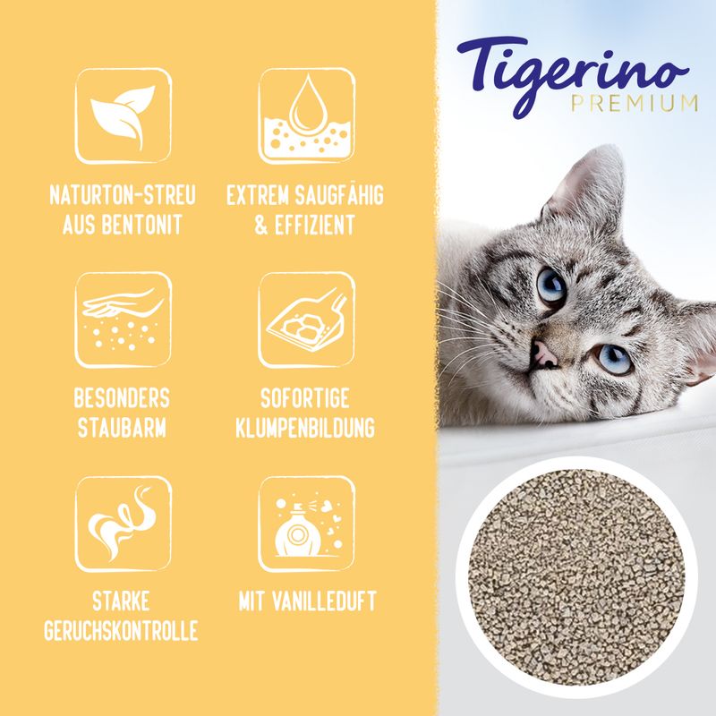 Tigerino Premium Katzenstreu - Vanilleduft