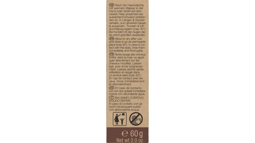 LOGONA Feste Pflege Spülung Bio-Hanf & Mandelöl 60 g