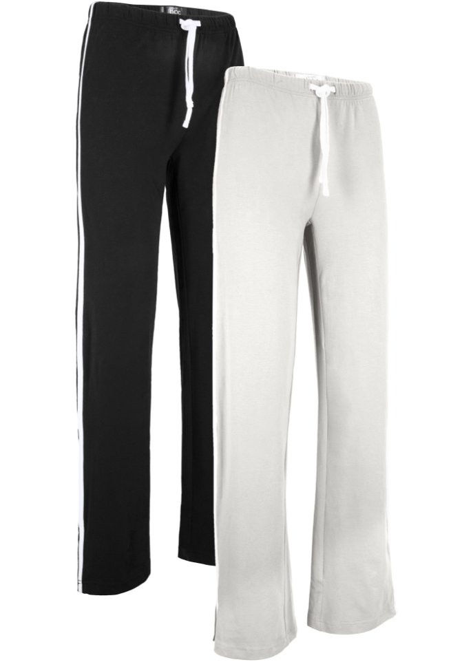 Shirthose aus Stretchmaterial im Doppelpack, gerade geschnitten