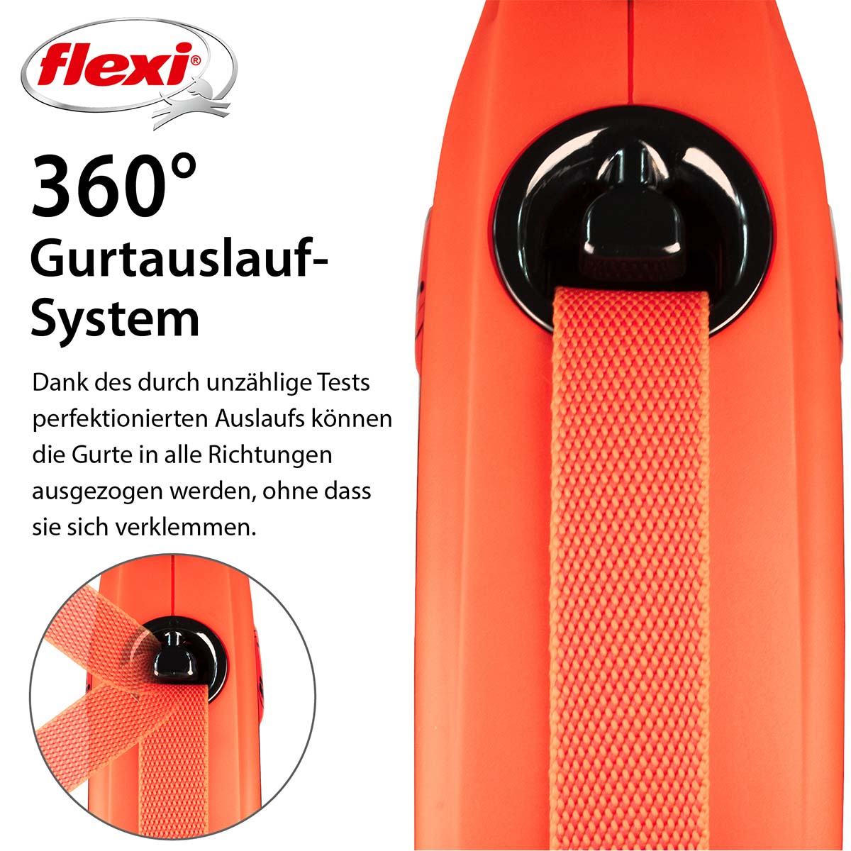 flexi XTREME Gurtleine schwarz/orange günstig kaufen bei ZooRoyal