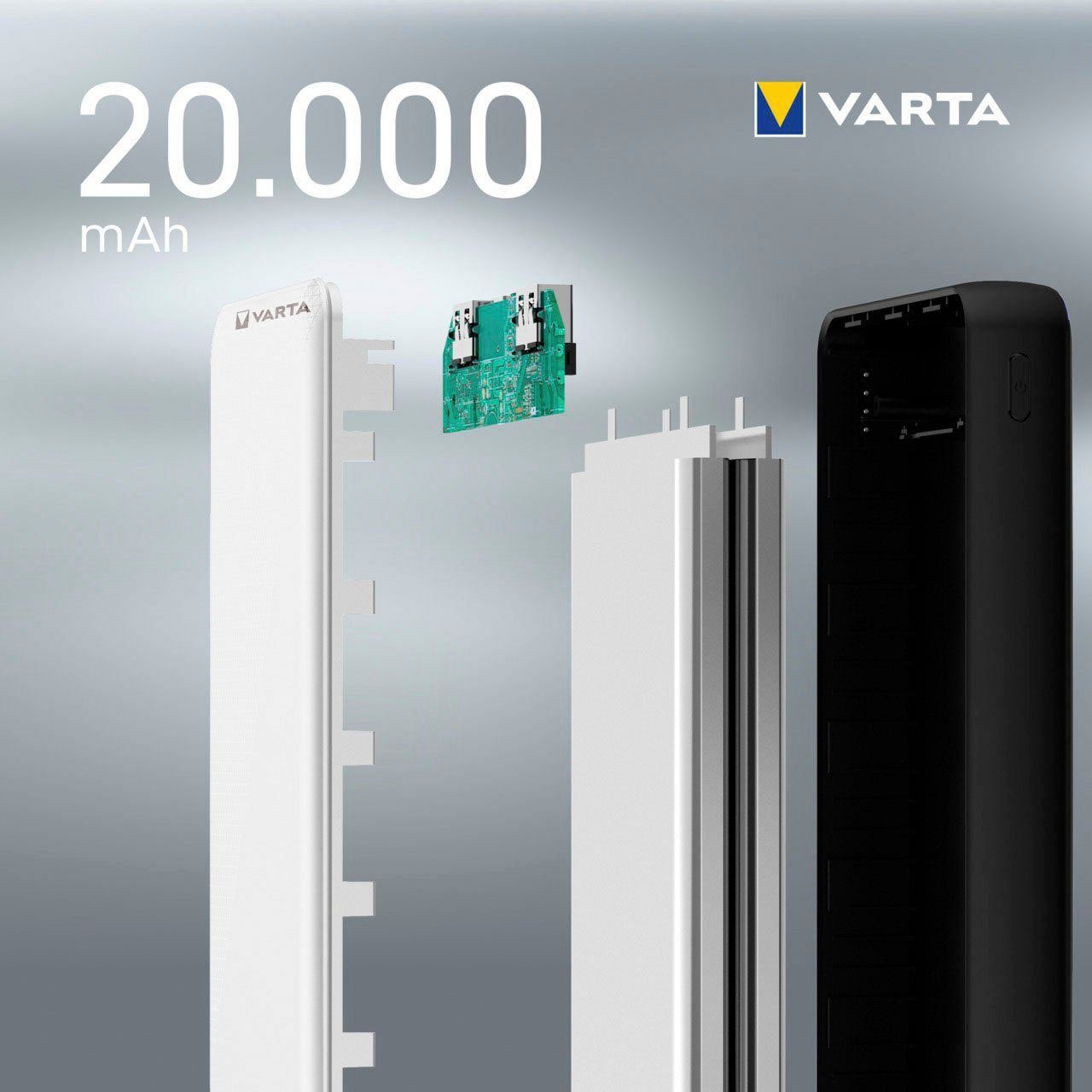 VARTA Power Bank Energy 20000 + Ladekabel 20000mAh Powerbank 20000 mAh (3,7 V)
