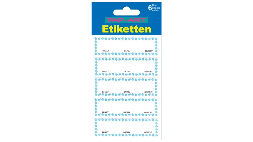 PAP-ART Tiefkühl-Etiketten Weiss/blau Datum