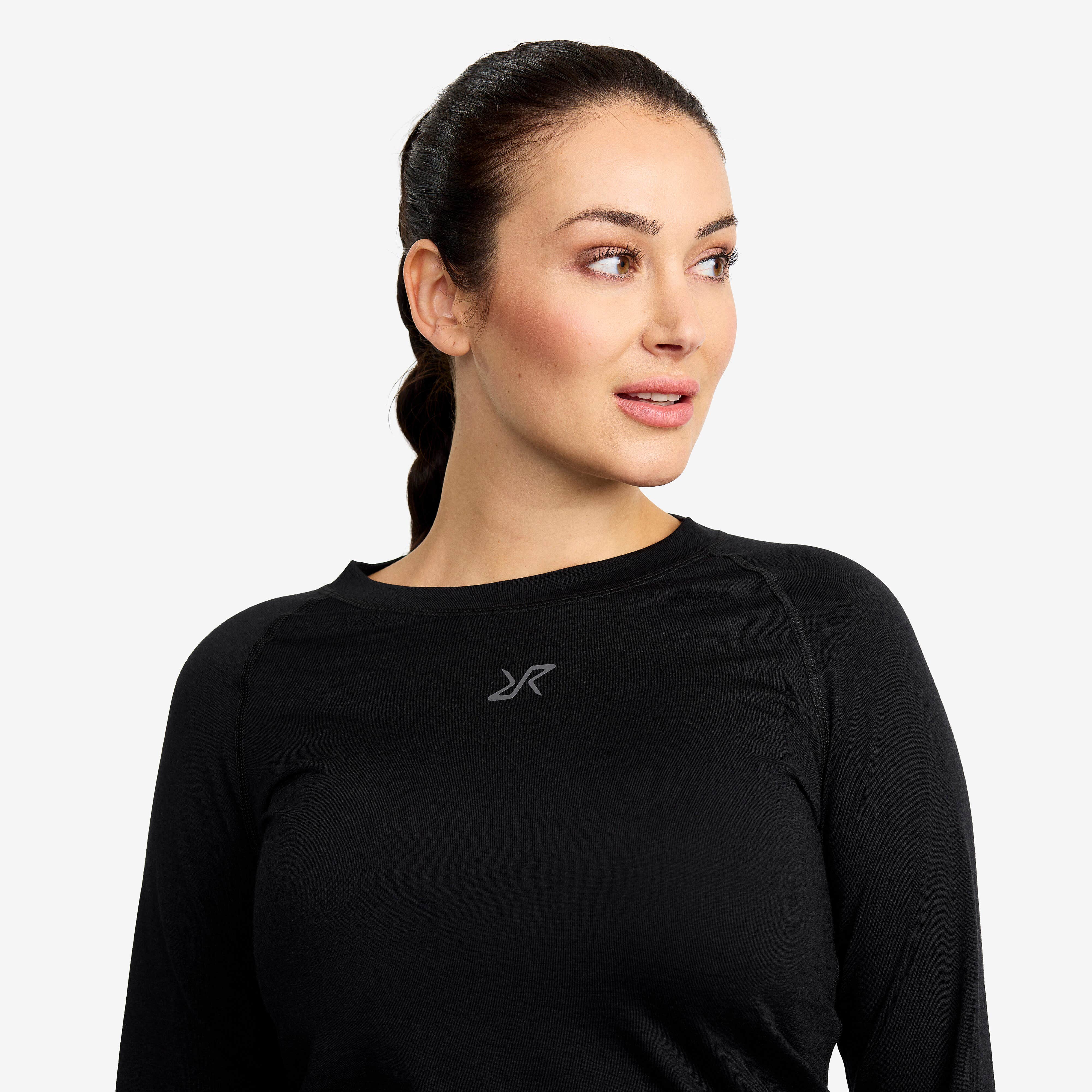 Mount Merino Long Sleeve Top Femme Black
