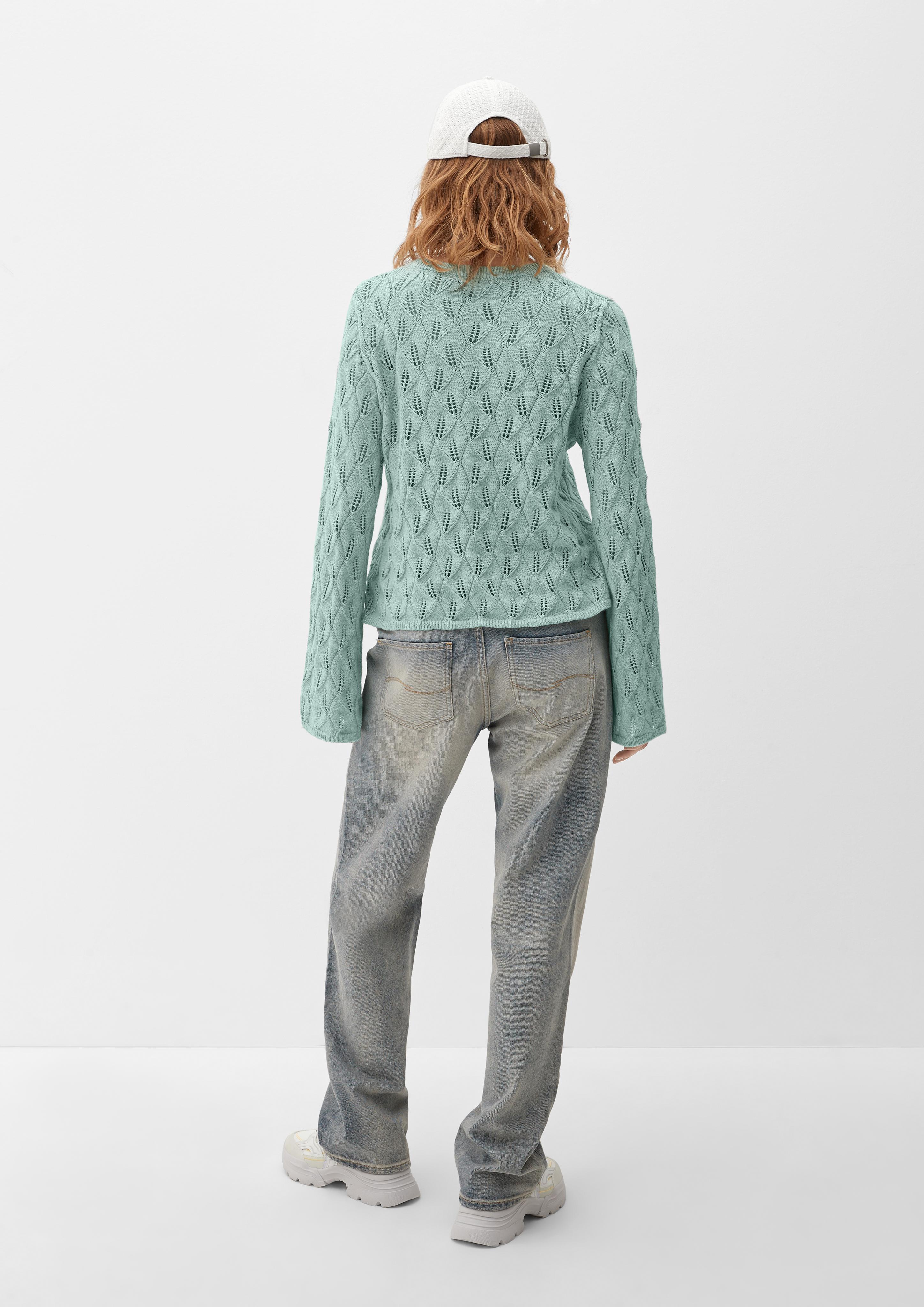 Strickpullover mit Ajourmuster  2127114-60W0
