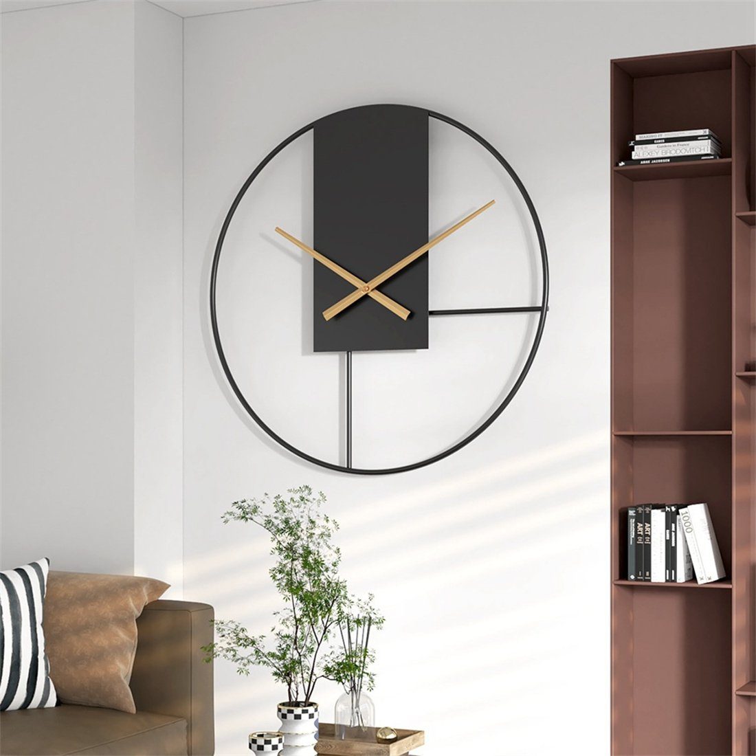 OUIN Wanduhr 50cm Moderne kreative Wanduhr, einfach und leise, Wanddekoration
