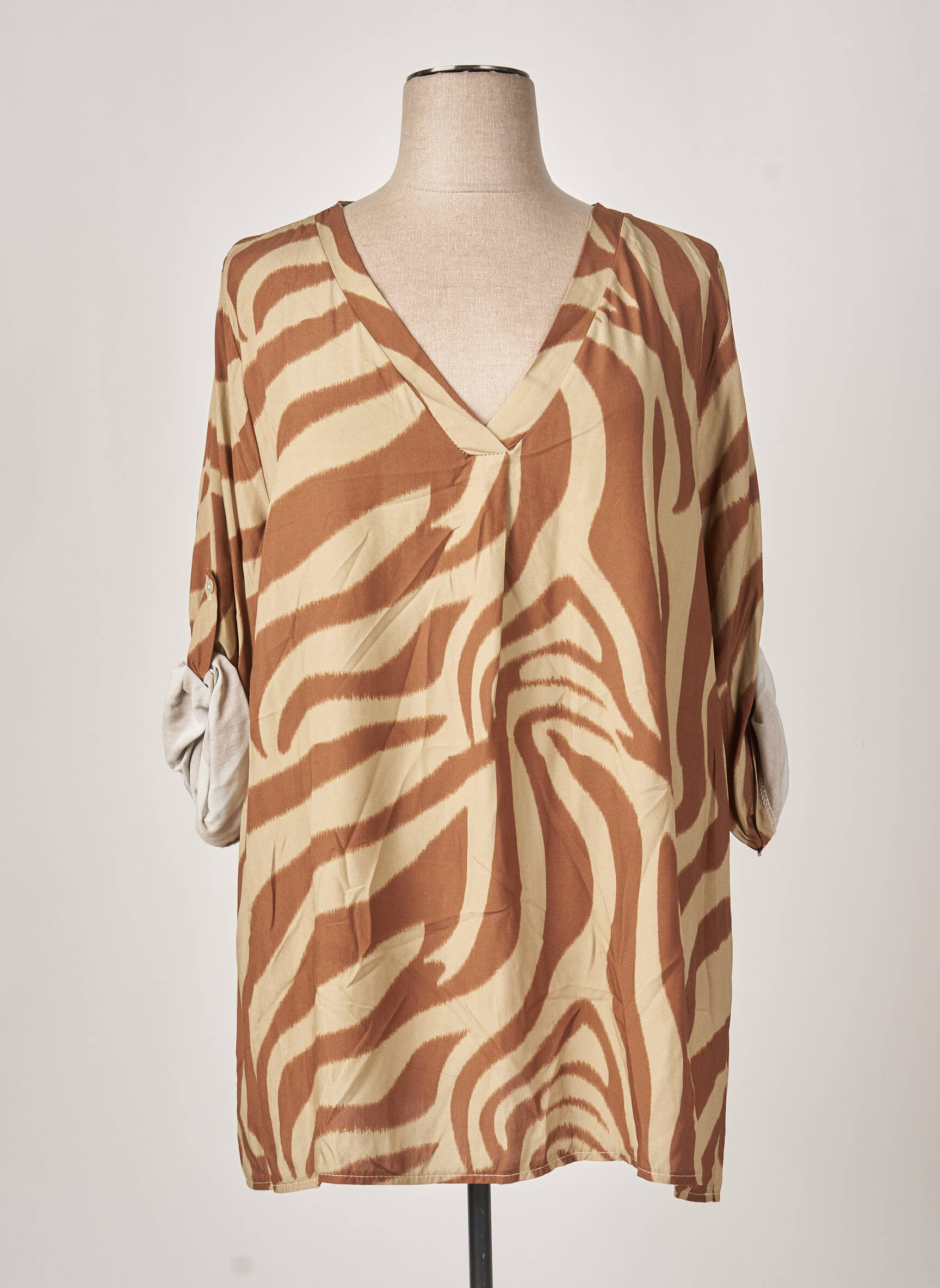 Made In Italy Tuniquemanchelongue Femme couleur marron