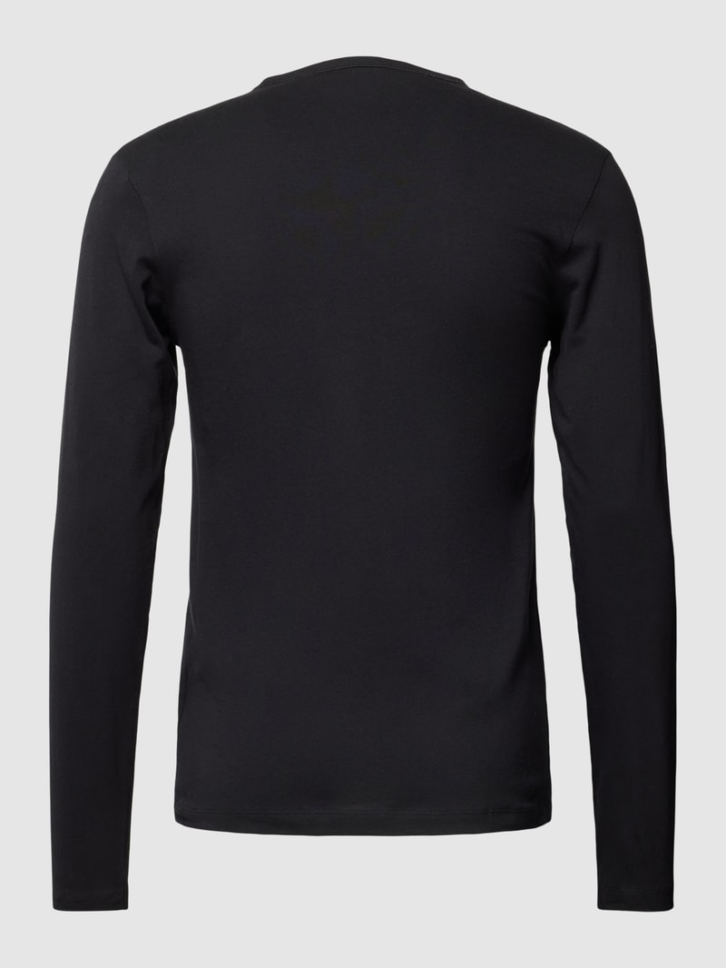 Longsleeve mit Label-Detail in schwarz