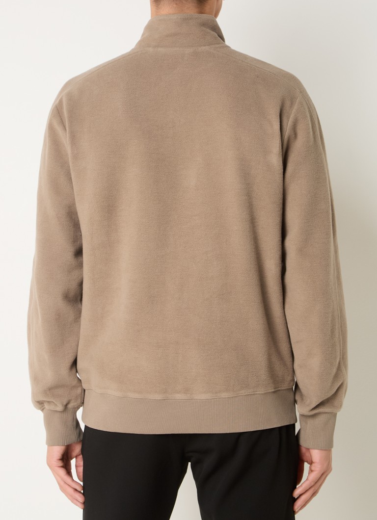 Maglione OLAF con mezza zip e logo ricamato