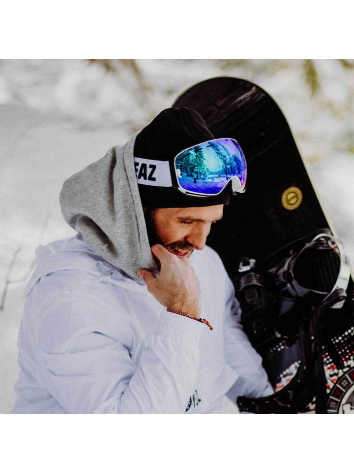 YEAZ XTRM-SUMMIT Ski- Snowboardbrille verspiegelt in weiß günstig kaufen onesize