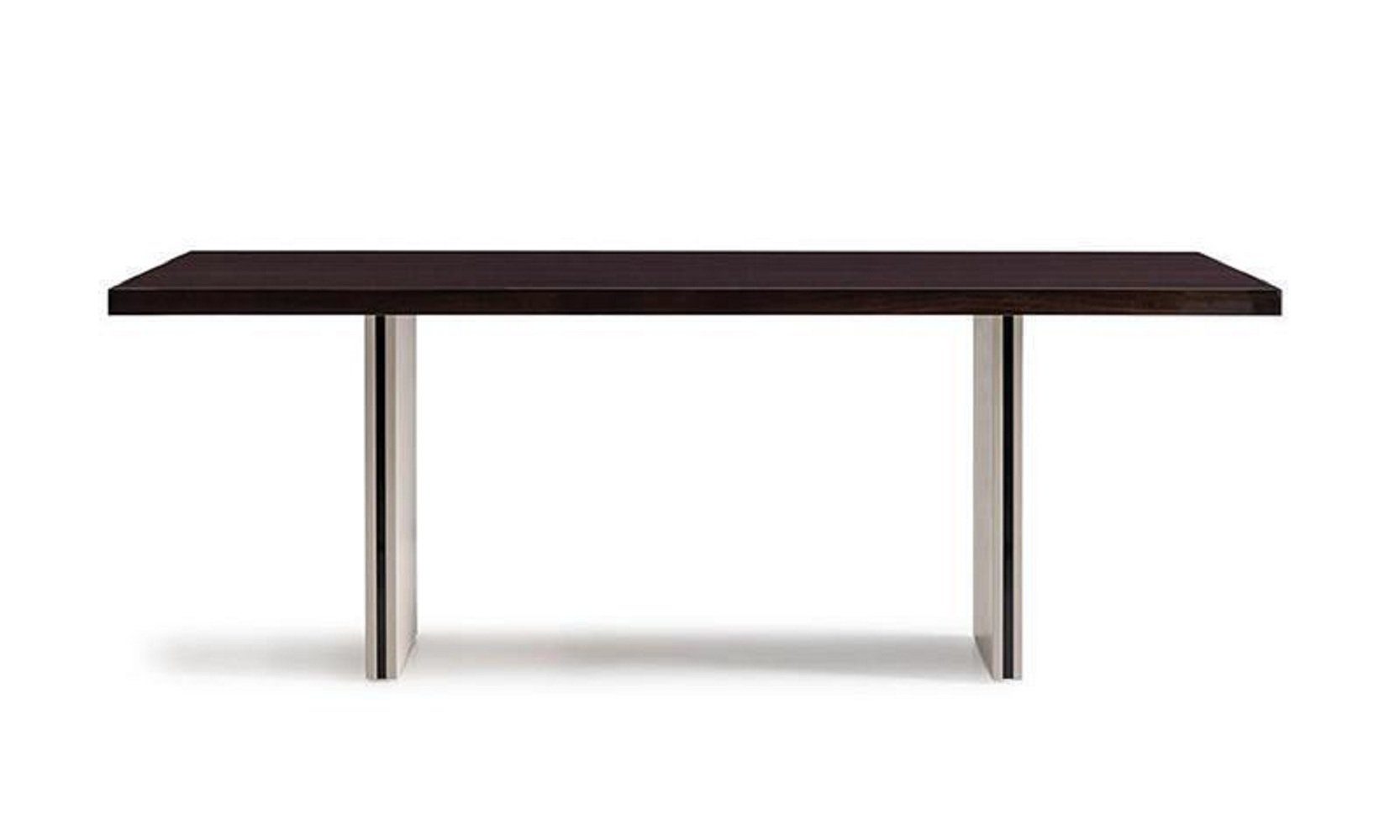JVmoebel Esszimmer-Set Essecke Esszimmer Essgruppe Luxus Esstisch Stühle Beige Holz Set 7tlg, (7-St., 1x Esstisch + 6x Stühle), Made in Europa