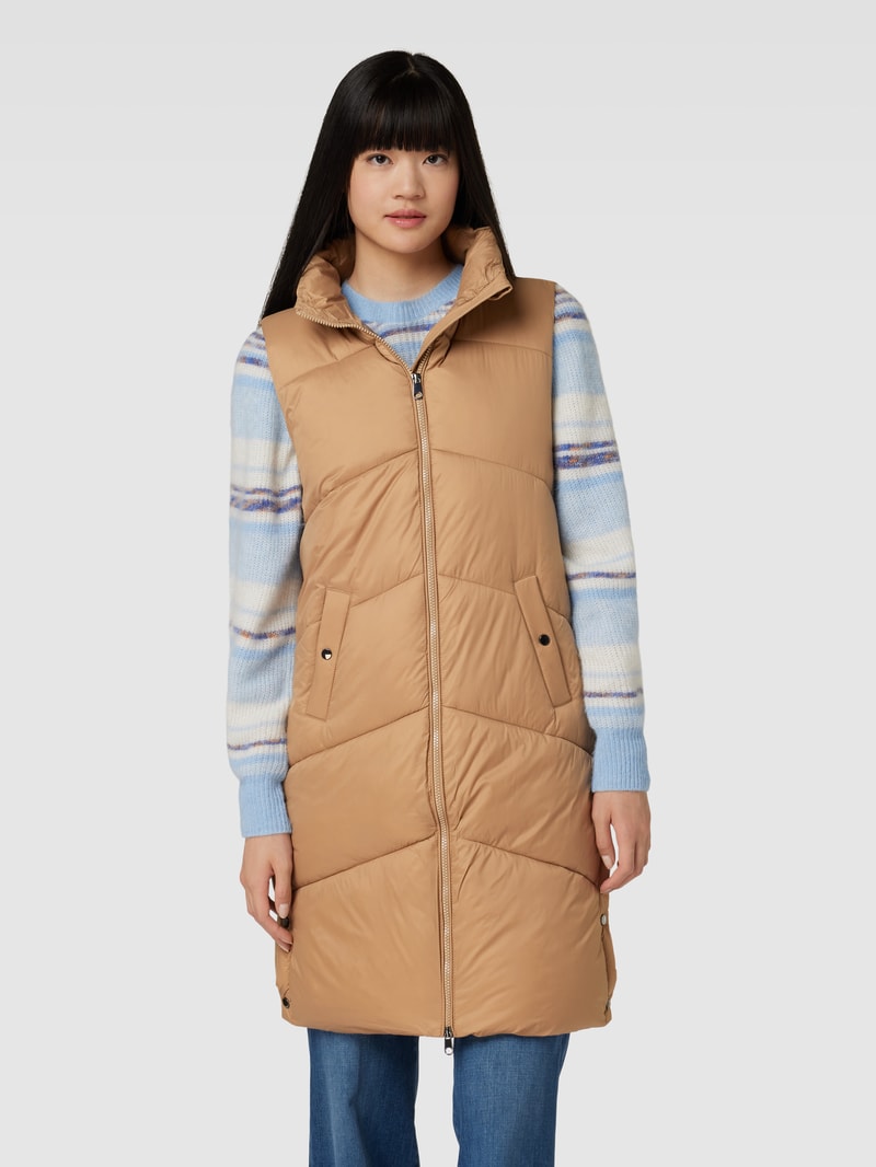 Steppweste mit Stehkragen Modell 'UPPSALA' in camel