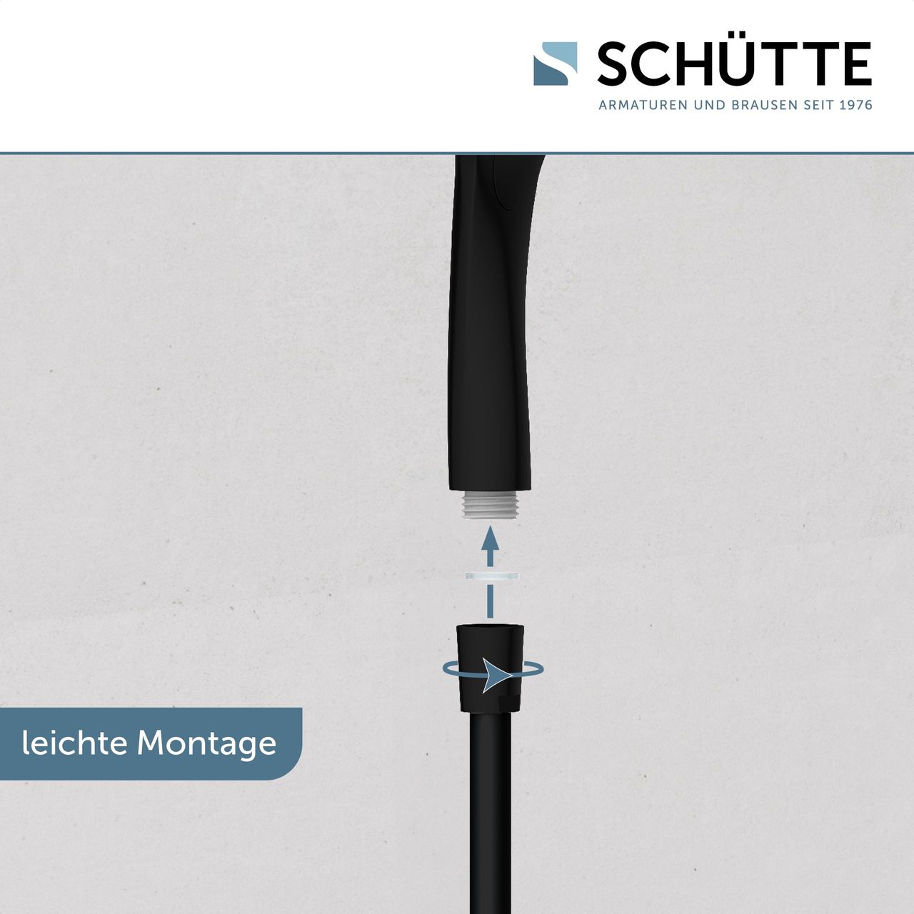 Schütte CAPRI Handbrause, Schwarz matt
