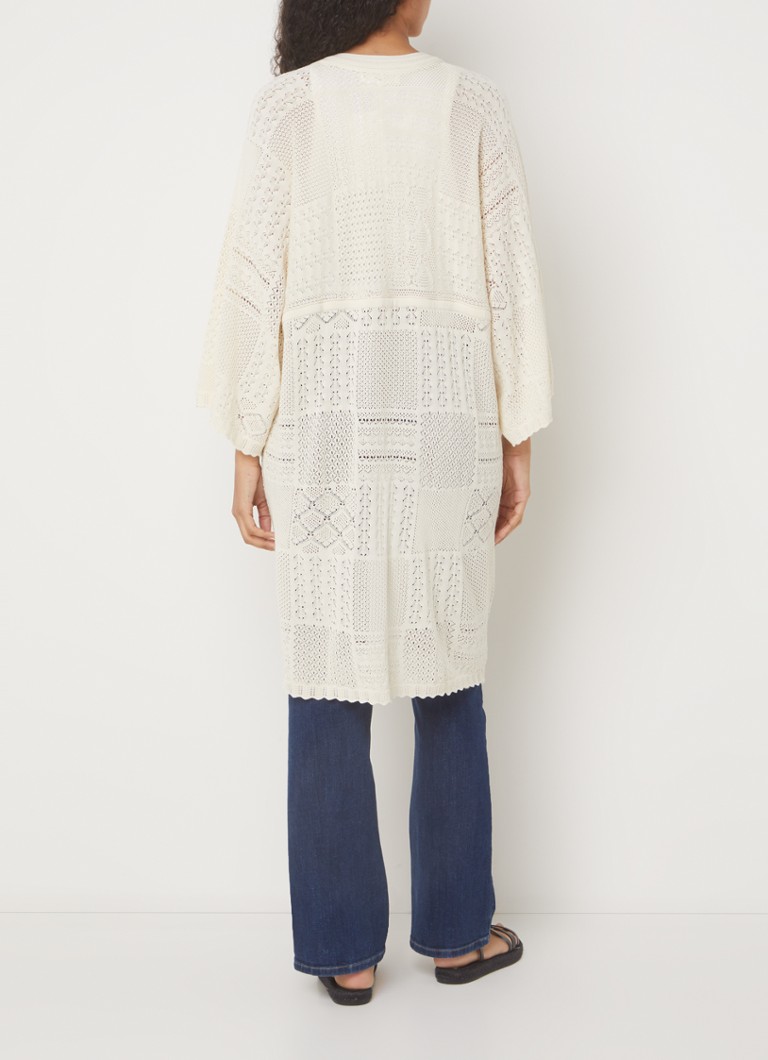 Cardigan fin tricotat cu arin de la ba&sh, cu model ajurat