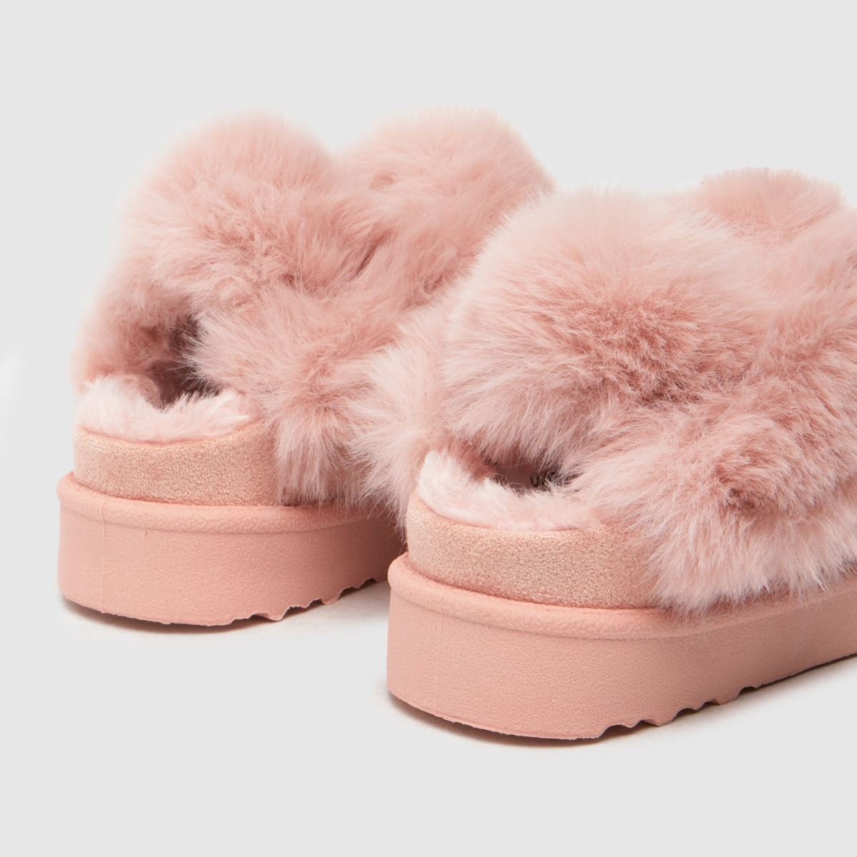 Schuh roza copati za malčke Haven iz krzna za deklice