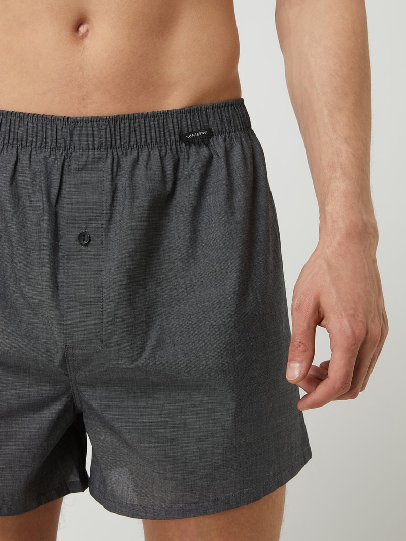 Boxershorts aus Baumwolle im 2er-Pack in schwarz