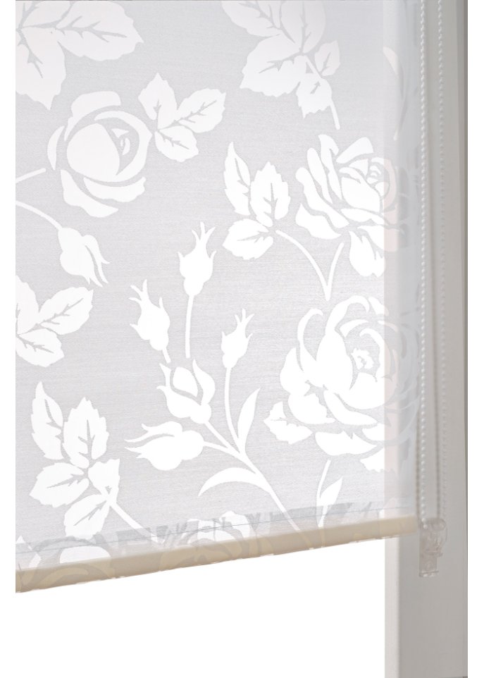 Ausbrenner Rollo mit Blumen-Motiv