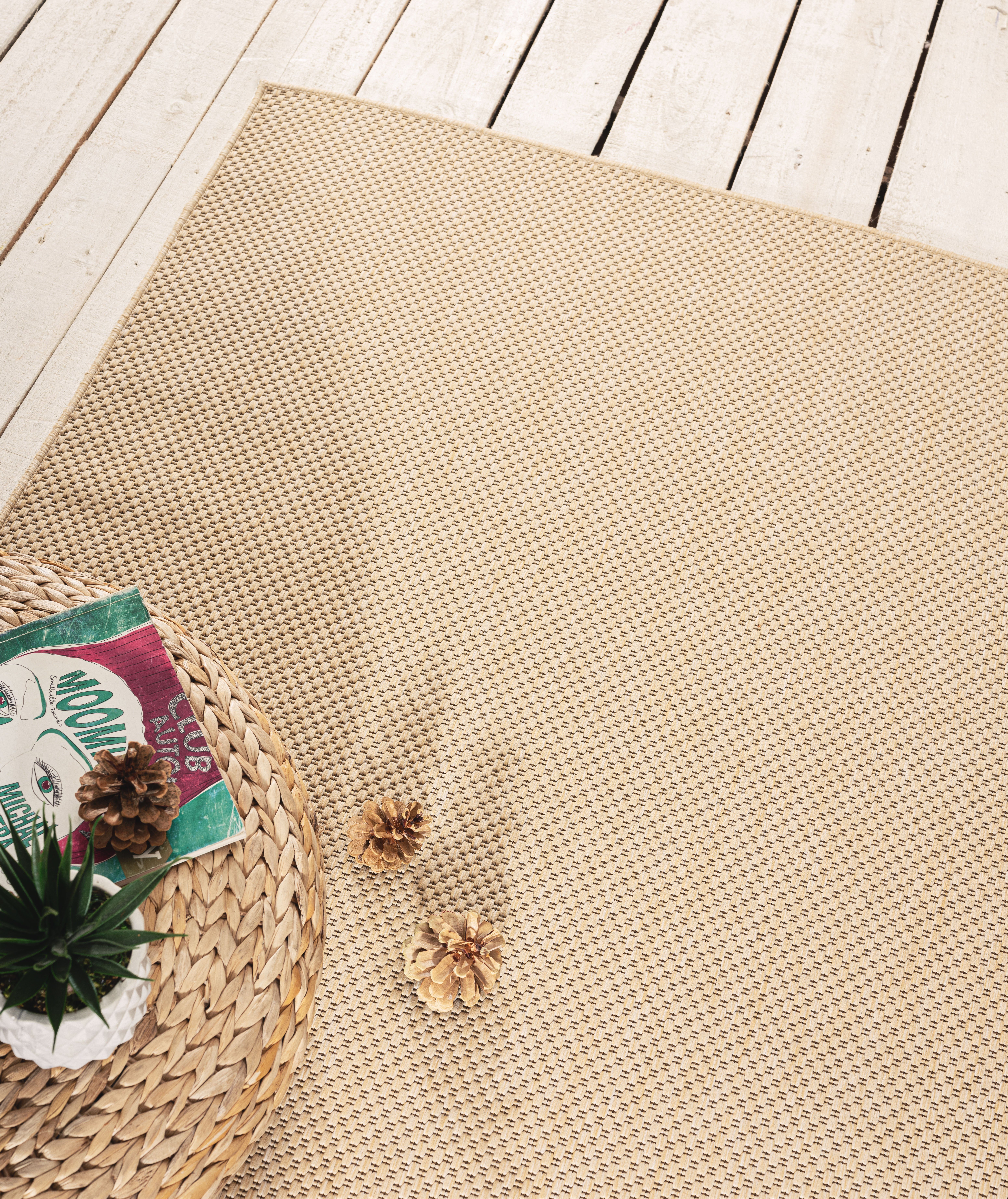 Läufer Saylor, Leonique, rechteckig, Höhe: 5 mm, In- und Outdoor geeignet, Sisal-Optik, Wetterfest & UV-beständig
