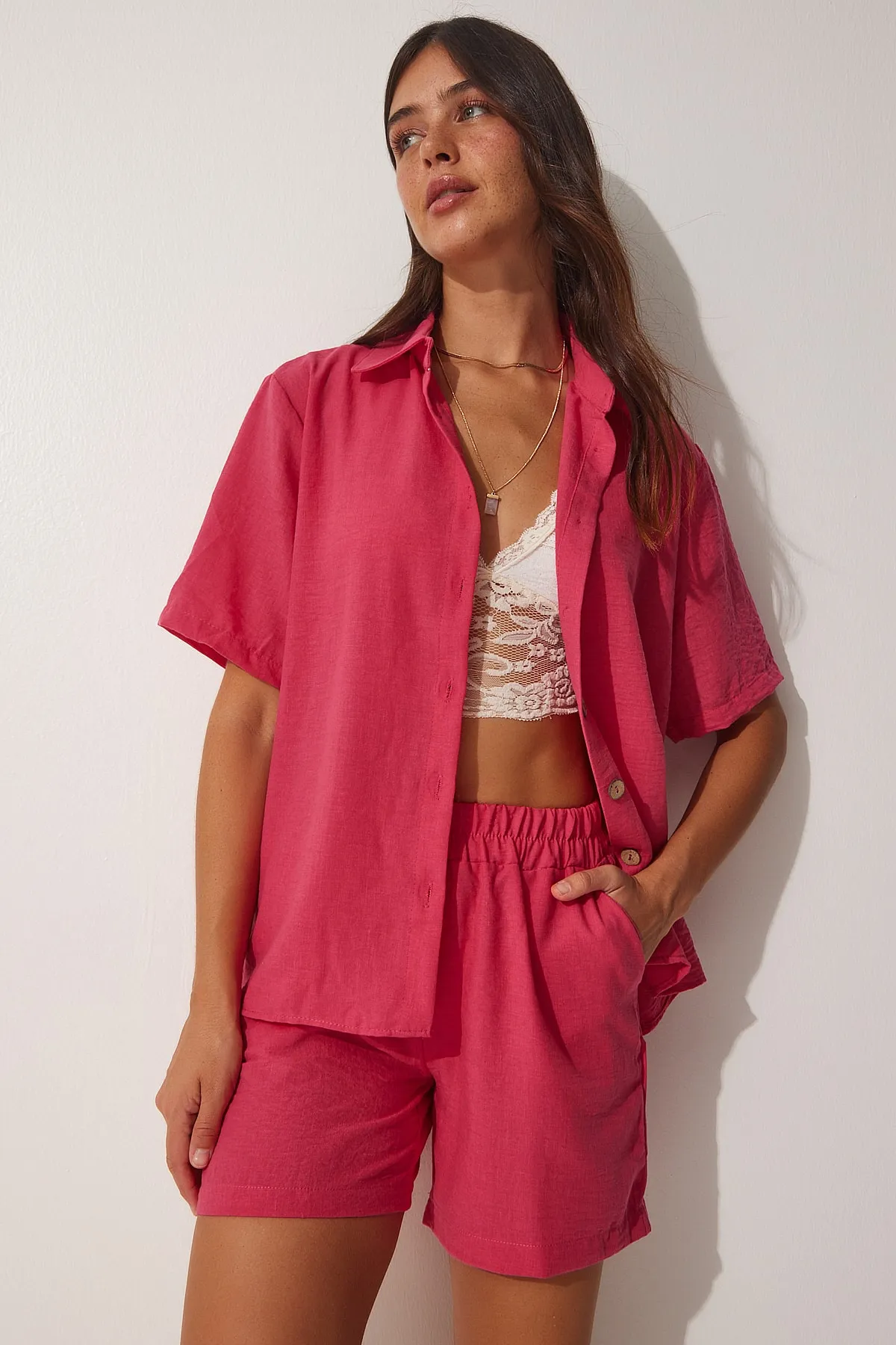 Happiness İstanbul  Zweiteiler - Rosa - Regular Fit