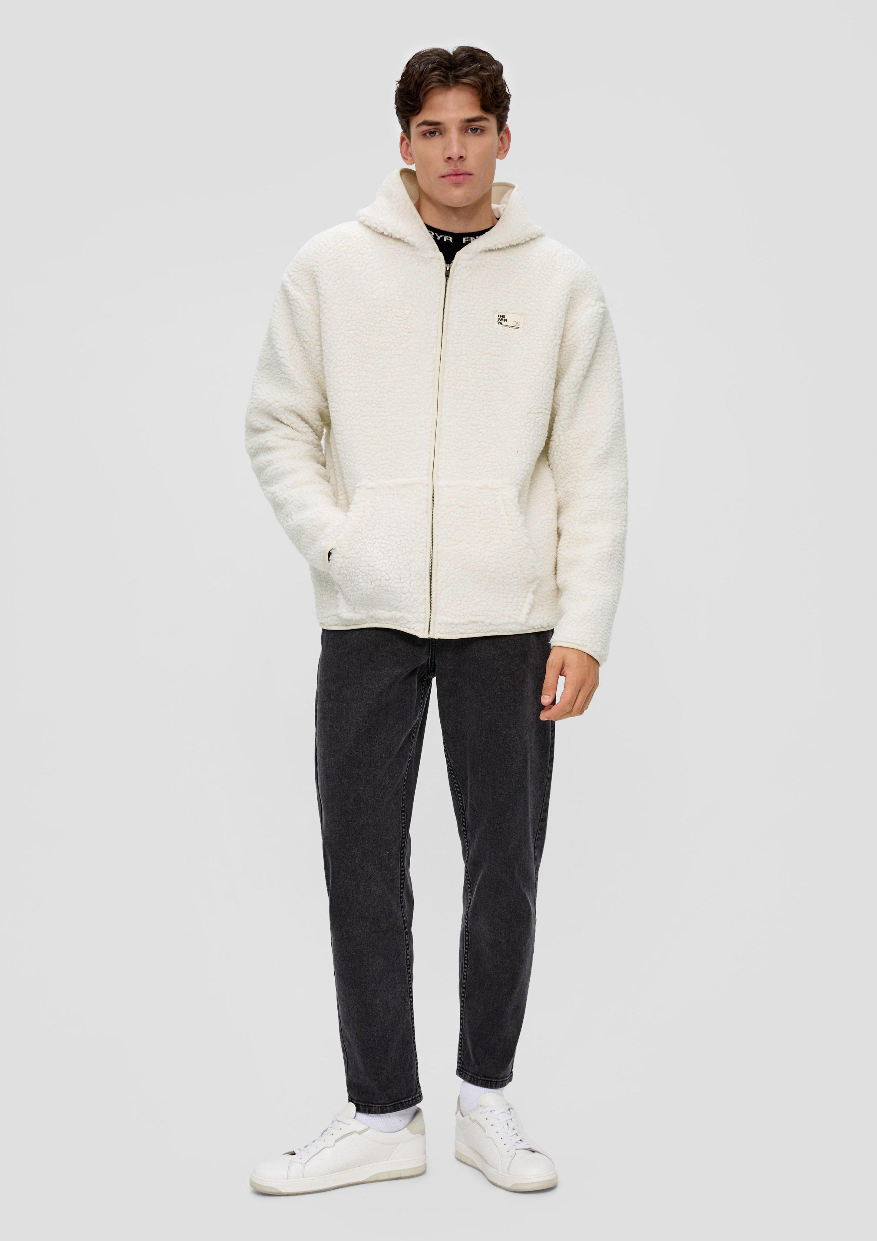 Kapuzenjacke aus Teddy-Plüsch  2135211-8000