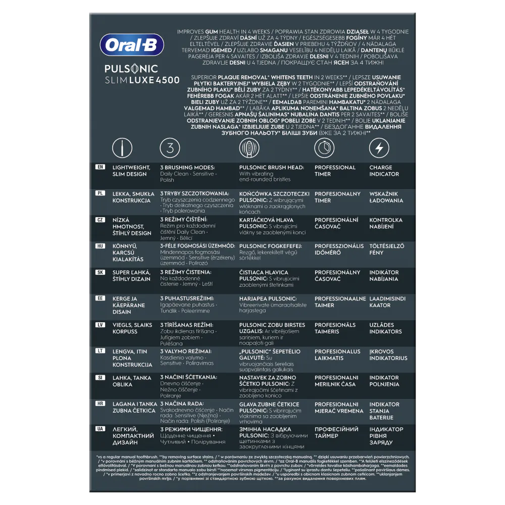 Oral-B Pulsonic Slim Luxe 4500 elektrisk tandbørste sort