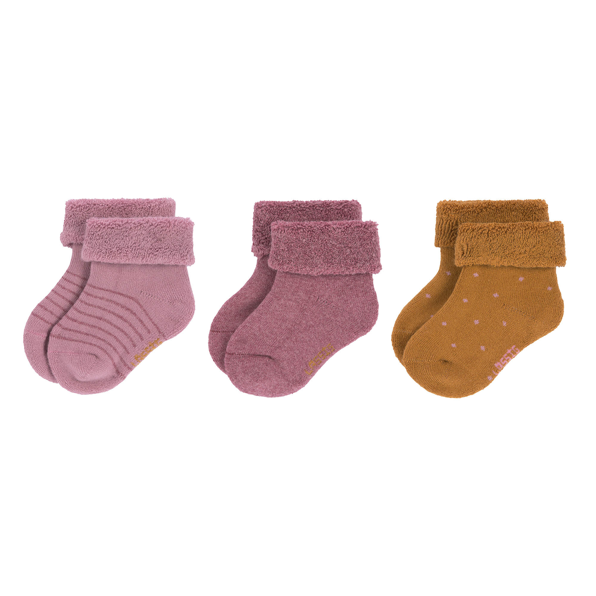 Babysocken (3er-Set), Rosewood