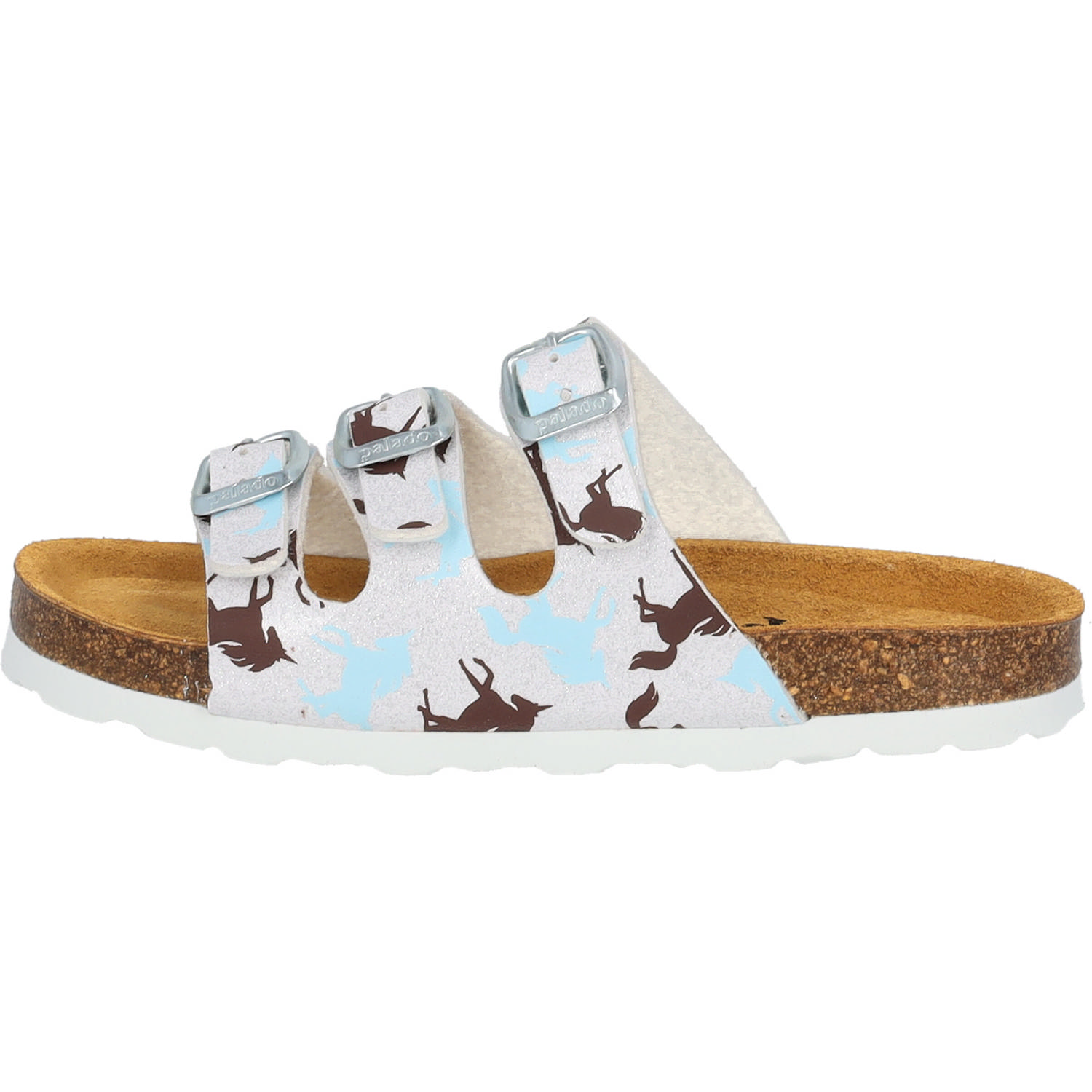 Palado Kids Capri G Print, Pantoletten, Kinder, Weiß Unicorn