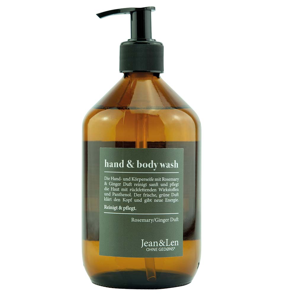 Jean & Len Hand & Bodywash Rosemary Ginger 500 ml