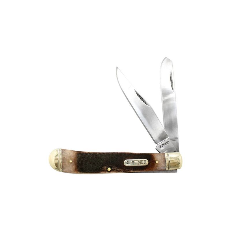 Old Timer Folding Large Gunstock Trapper Bone 95OTB
