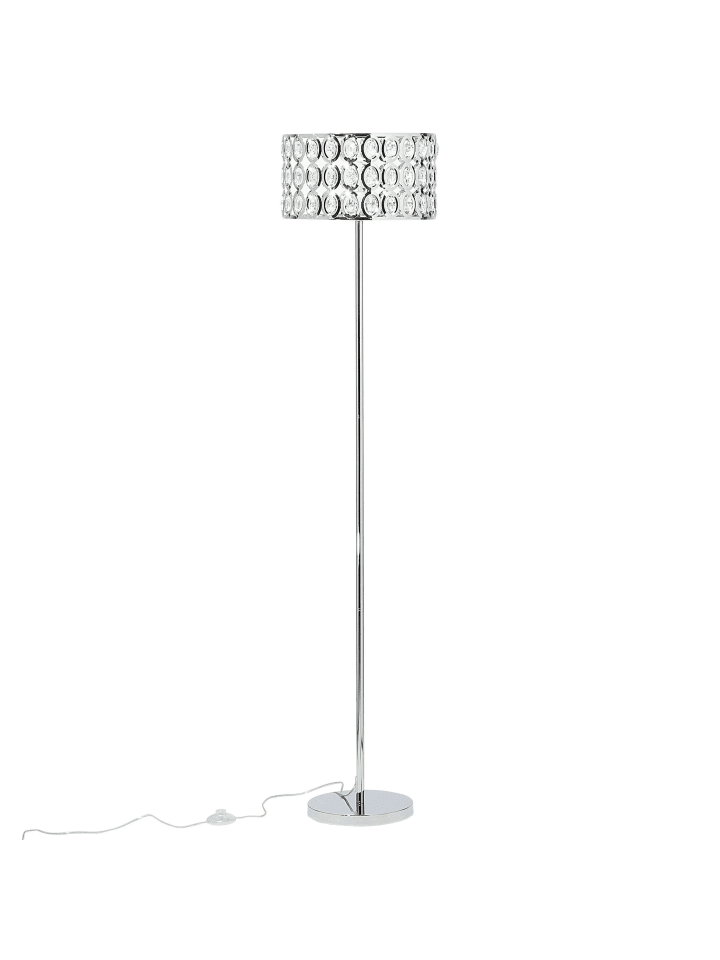 Beliani Stehleuchten TENNA in Silber - (W) 35 x (H) 160 x (L) 35 cm günstig kaufen onesize