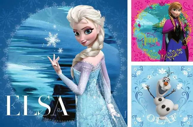 Kinderpuzzle ab 5 Jahren - Elsa, Anna & Olaf - 49 Teile