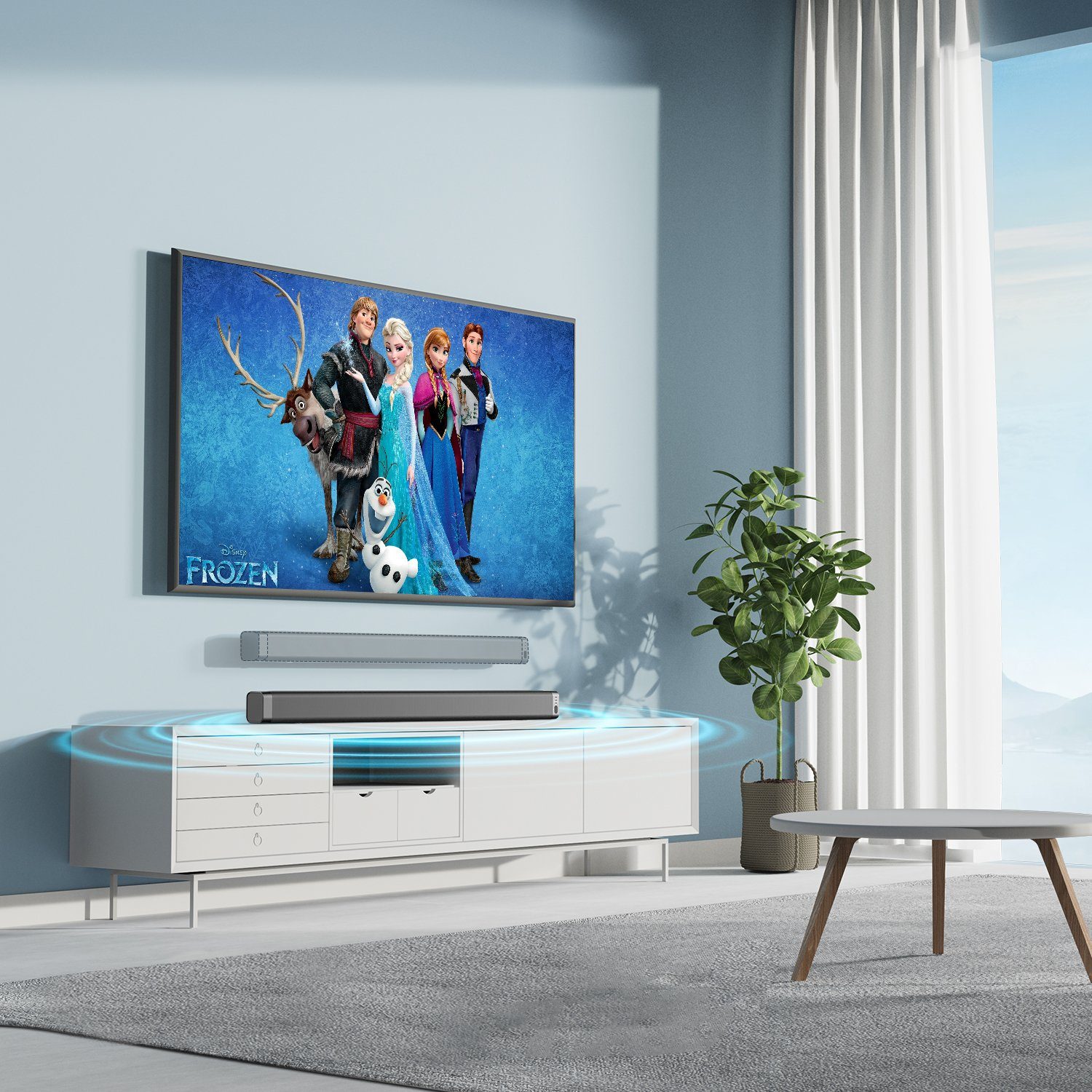 ABOX Odine I Soundbar (120dB Lautsprecher mit integriertem Bass, DSP-Verarbeitungstechnologie)