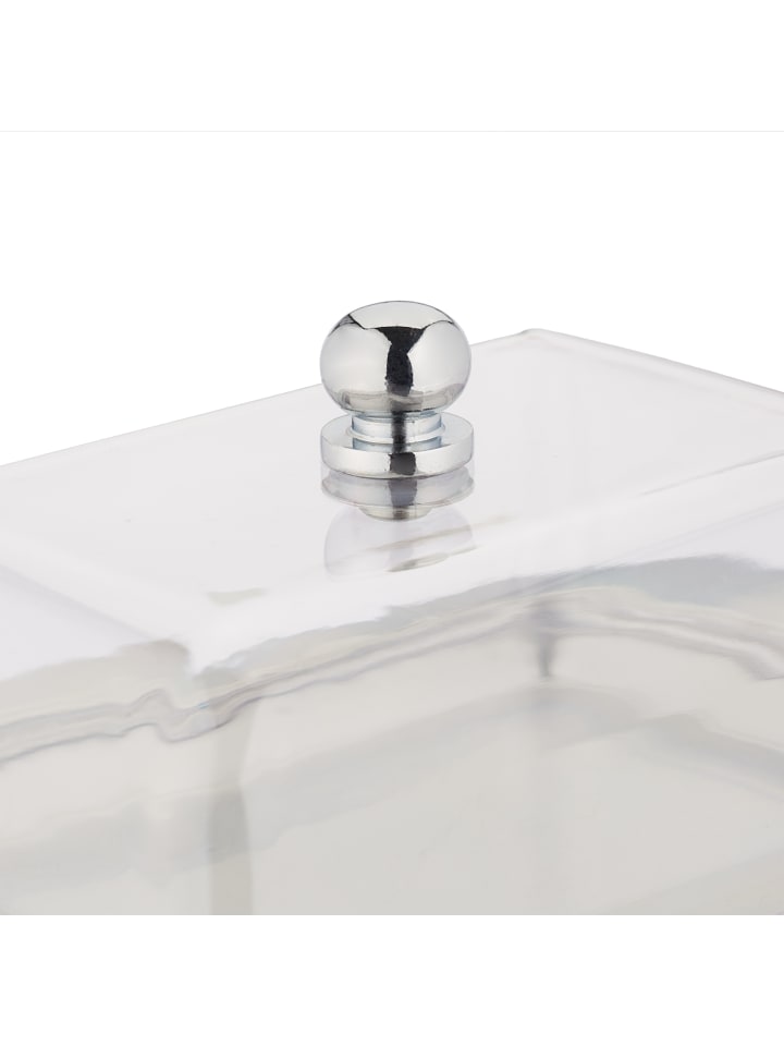 relaxdays Butterdose in Silber/ Transparent günstig kaufen onesize