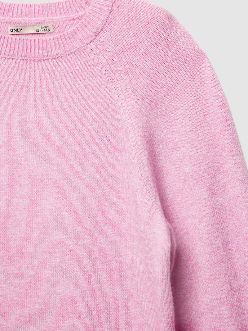 Strickpullover mit Rundhalsausschnitt Modell 'LESLY' in rosa