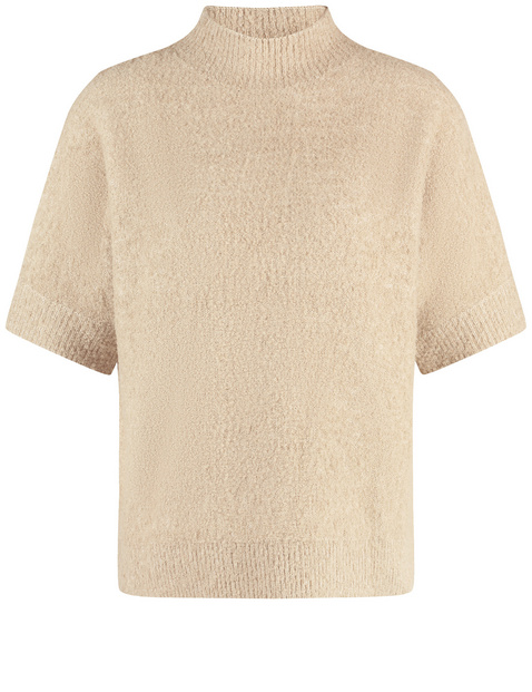 Flauschiger Kurzarmpullover