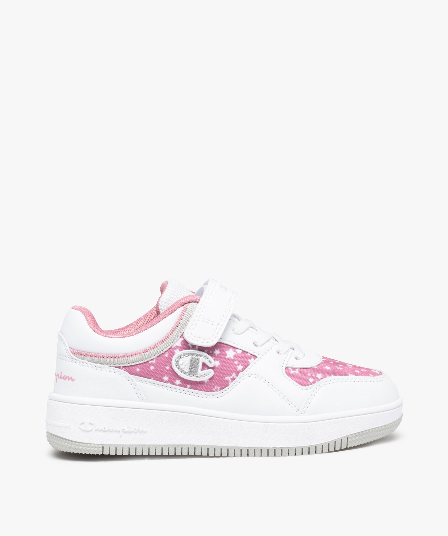 Baskets fille imprimées étoiles - Champion Rebound blanc | GEMO