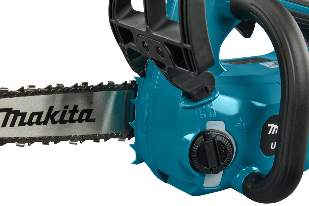 Makita UC006GZ grandininis pjūklas 25 cm 40V Max viršutine rankena drožybai be akumuliatorių ir įkroviklio dėžutėje