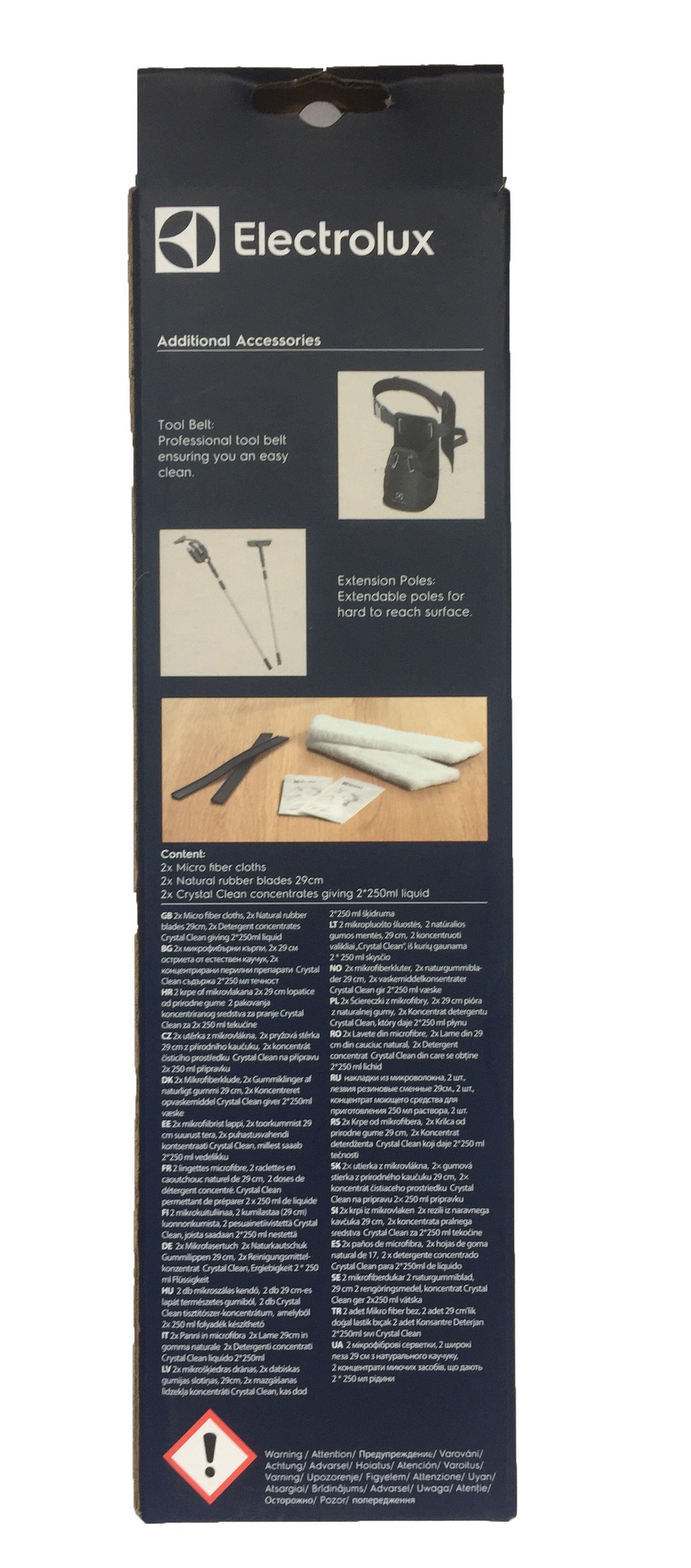 Electrolux Fenstersauger-Abziehlippen Zubehör-Set- Fensterreiniger 2 Abziehlippen 2 Mikrofasertücher, (6-St)