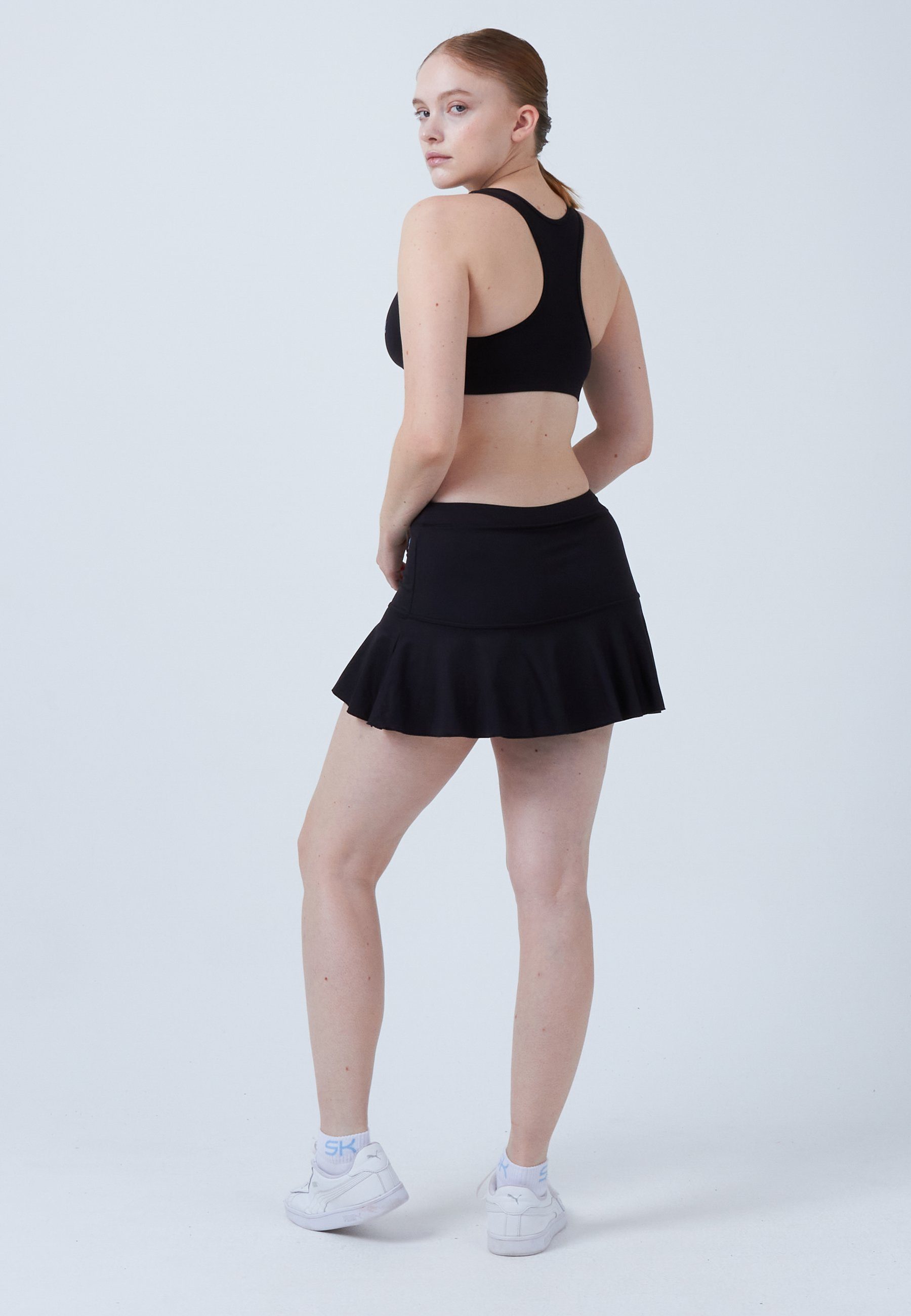 SPORTKIND Tennisrock Glockiger Tennis Skort Mädchen & Damen schwarz