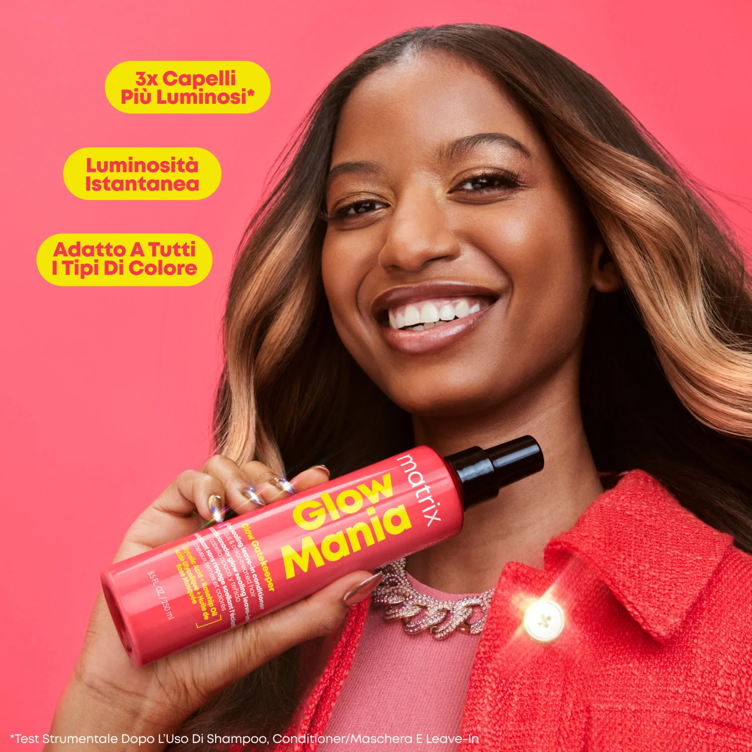 Glow Mania Glow Gatekeeper - Acondicionador sin enjuague que sella el brillo - Laca para peinar y dar acabado al cabello, spray protector del calor