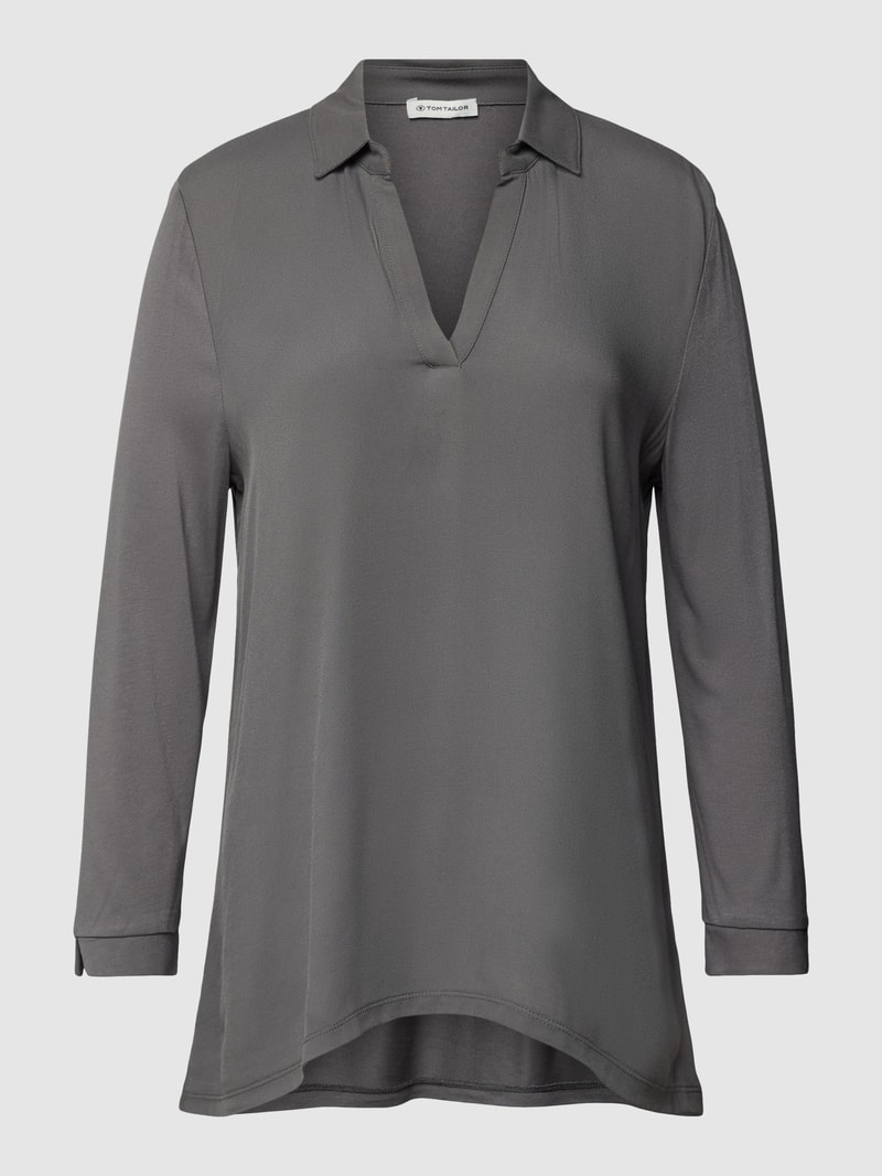 Blusenshirt aus Viskose in anthrazit